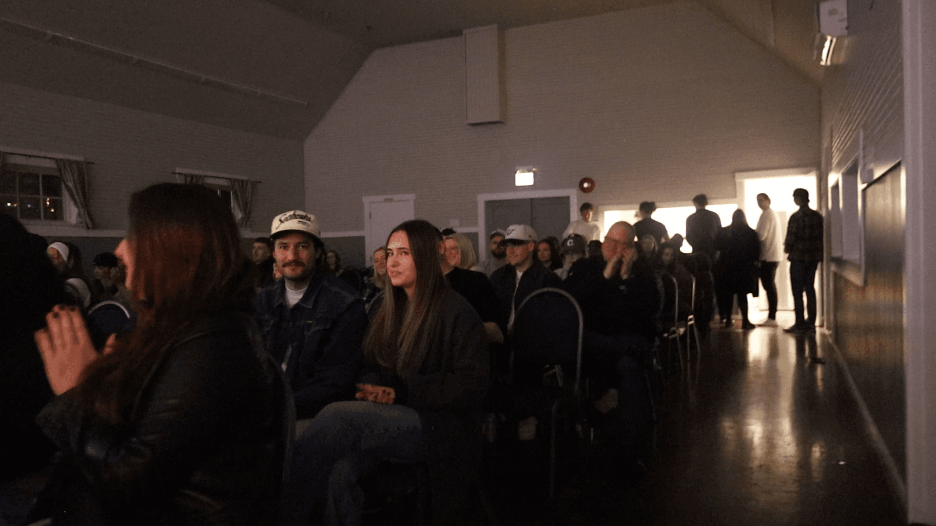 The audience seated before the show begins