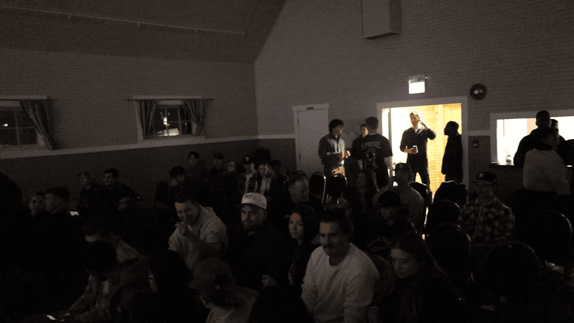 The hall filling up before the show